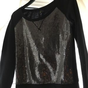 Black sequin pullover sweater